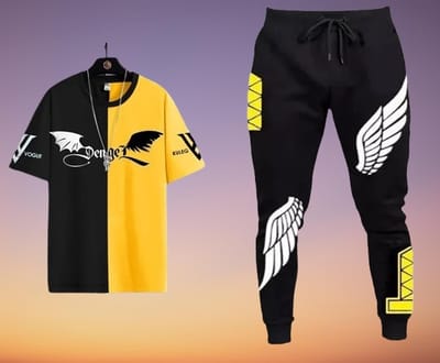 Stylist Printed Half Sleeve T-Shirt & Full pant set - Image 5