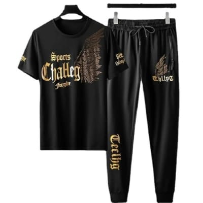 Stylist Printed Half Sleeve T-Shirt & Full pant set - Image 10