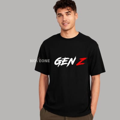 NoveOne N25016– Premium Oversized T-Shirt (Color: Black )