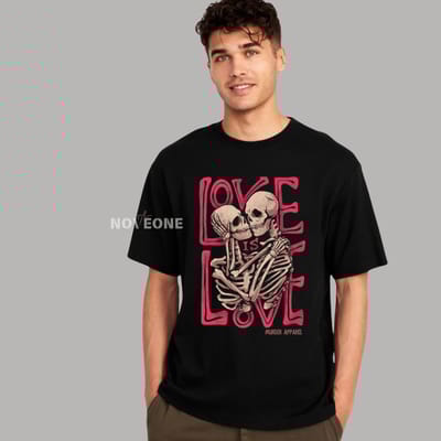 NoveOne N25021– Premium Oversized T-Shirt (Color: Black)