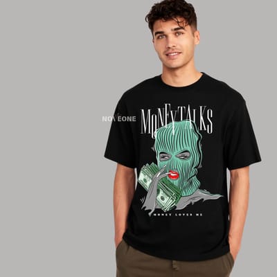 NoveOne N25035– Premium Oversized T-Shirt (Color: Black )