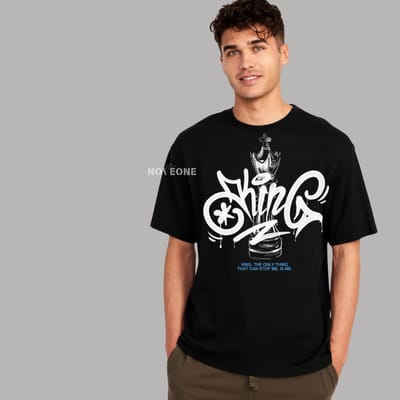 NoveOne N25037– Premium Oversized T-Shirt (Color: Black)