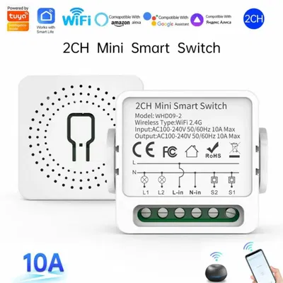 Smart WiFi + RF Switch Relay & Dimmer (Tuya) | App, Remote & Voice Control | Smart Life, Alexa, Google Home