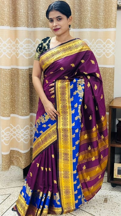 সিল্ক কাতান শাড়ি - Image 3