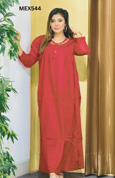 প্রিমিয়াম কোয়ালিটি ফুল হাতা মেক্সি - Image 4