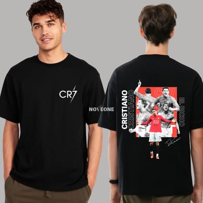 NoveOne N25044– CR7 Special Premium Oversized T-Shirt (Color: Black)