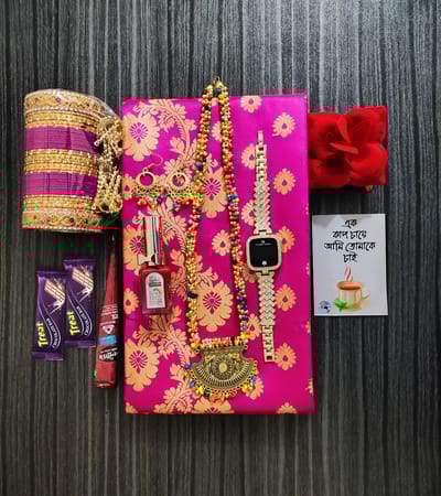 আকর্ষণীয় শাড়ী গিফট কম্ব সেট - Image 3