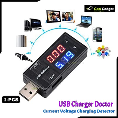 USB Dual Display Charger Doctor Current Voltage Charging Detector Battery Voltmeter Ammeter Multimeter