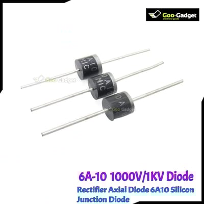 6A10 1000V 6A General Purpose Rectifier Diode | Axial Silicon Junction Diode