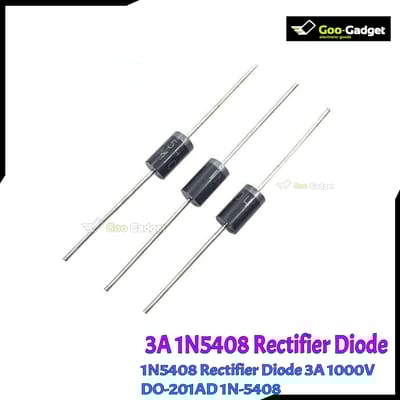 1N5408 Rectifier Diode | 3A 1000V DO-201AD Silicon Junction Diode