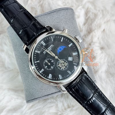 Patek Philippe Moon phase Chrono || Engraving body | Black Dial