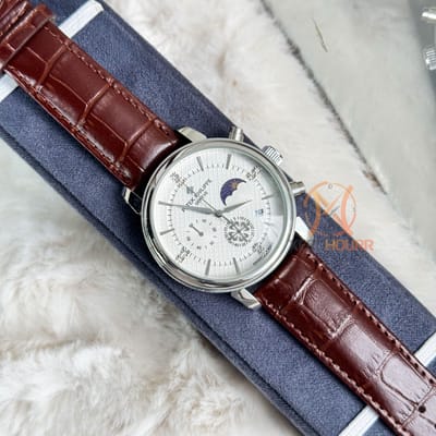 Patek Philippe Moon phase Chrono || Engraving body || Brown White dial