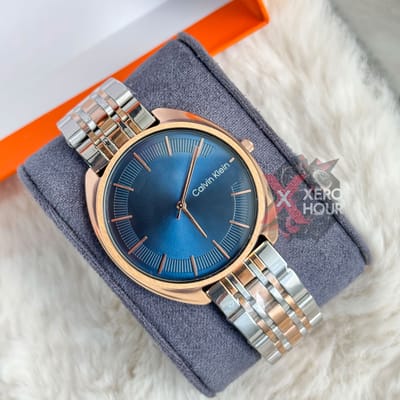 Calvin Klein || Dual Tone || Blue Gold Dial