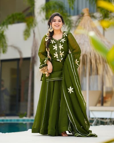 Kurta Sharara Three Piece Set ❤️ - Image 1