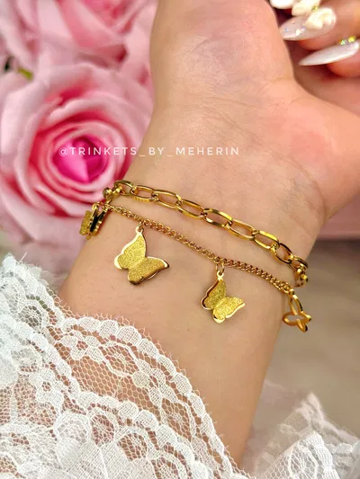 Double butterfly bracelet