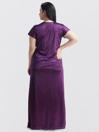 4 Part Premium Nightwear Combo ( Purple ) - Image 3
