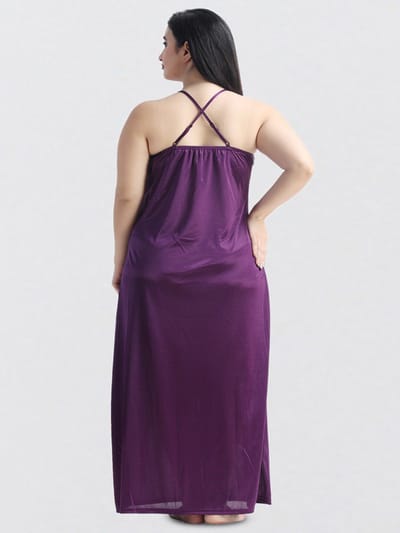 4 Part Premium Nightwear Combo ( Purple ) - Image 5