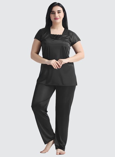 4 Part Premium Nightwear Combo ( Black) - Image 4