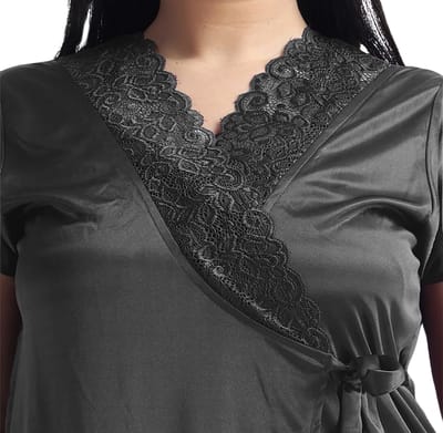 4 Part Premium Nightwear Combo ( Black) - Image 8