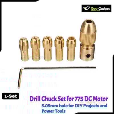 Drill Chuck Set for 775 DC Motor (5.05mm Hole) | Precision Adapter for DIY Projects
