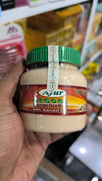 ayur herbal massage face wash 500 gm - Image 1