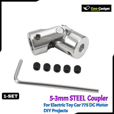 775 Motor Shaft Connector 5mm to 3mm Stainless Steel Coupler