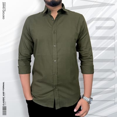 Signature Solid Olive Oxford Shirt