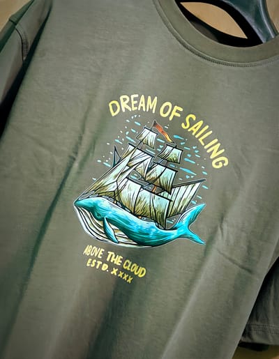 Dream Of Sailing 🐋 Drop Solder t-shirt - Image 2