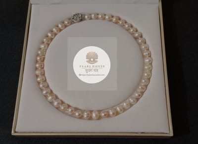 10 mm Peach colour Pearl Necklace