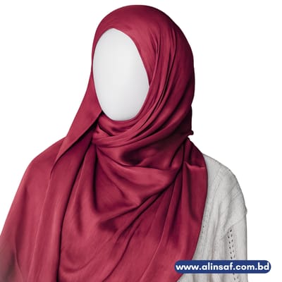মেরুন কালার মুনা সিল্ক ওড়না হিজাব - MARRON MUNA SILK ORNA HIJAB