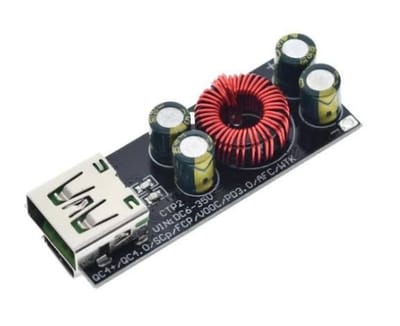 60W 6-35V DC to USB Type C PD 3.0 QC4 Type A QC3.0 DC Fast Charge 12V 24V Step-Down Power Module USB Type-C Mobile Phone Quick Charge Adapter