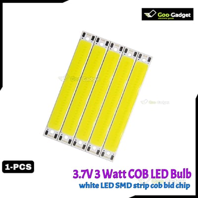 3-Watt DIY COB LED Light Bulb | White SMD LED Strip for DC 3.7V Power Supply