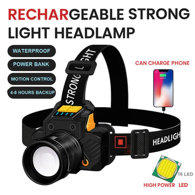 Rechargeable Headlamp – USB-Powered, Multi-Mode Light for Camping, Hiking & Outdoor Activities
