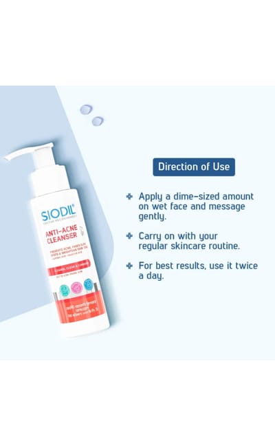 SIODIL ANTI-ACNE CLEANSER 100ml - Image 3