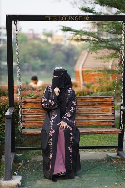 Muslima Dubai Embroidered Burqa Set – Full 5-Piece Premium Collection