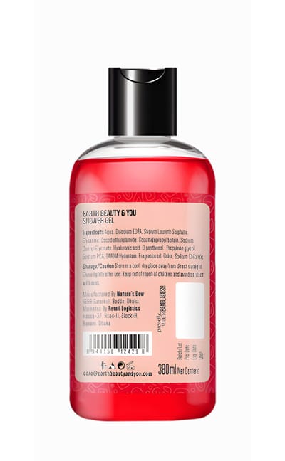 Earth Beauty & You Shower Gel Rose Jam -380ml - Image 4