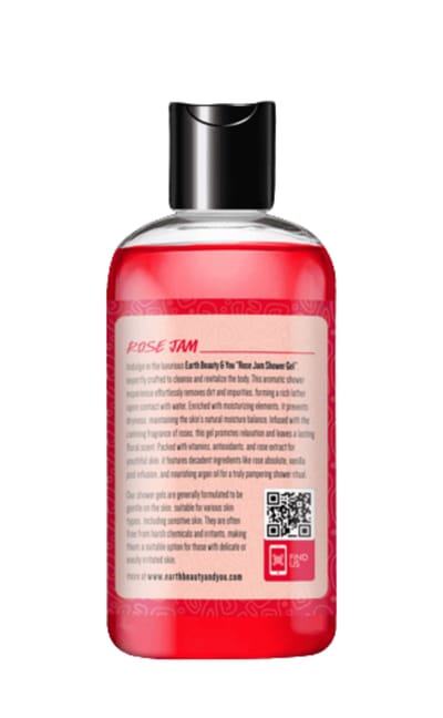 Earth Beauty & You Shower Gel Rose Jam -380ml - Image 3