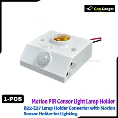 Infrared Motion PIR Sensor Light Lamp Holder Switch | E27 Lamp Holder Converter with Motion Detection