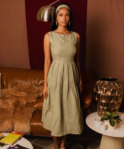 Gingham Dreams Dress+Headband - Image 1