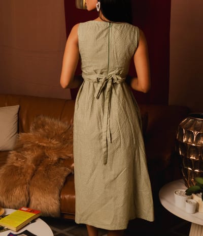 Gingham Dreams Dress+Headband - Image 4