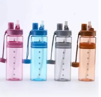 water Bottle Two Openings Tritan Material Plastic Sport Water bottle with drinking tube Baby mum pot 700ML 1PCS