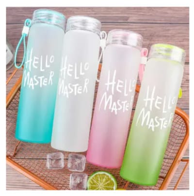 Hello Master Glass Drinking Water Bottle 480Ml - Stay Hydrated In Style With This Easy-To-Use And Clean Bottle