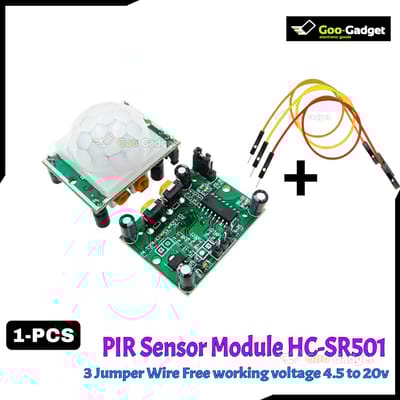 PIR Sensor Module HC-SR501 + 3 PCS Jumper Wire