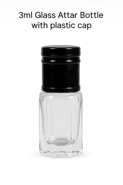 3mL Glass Attar Bottle With Plastic cap