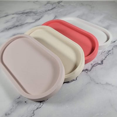 concrete oval tray - Image 1