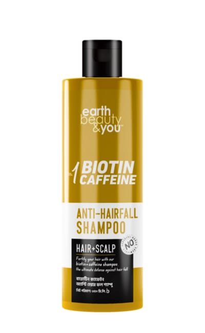 Earth beauty & you No 01 Biotin Caffeine Anti-Hairfall Shampoo 350ml - Image 1
