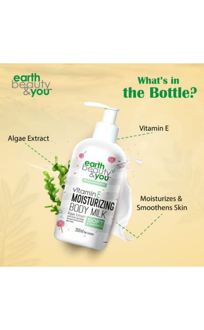 Earth Beauty & You Vitamin E Moisturizing Body Lotion-350ml - Image 2