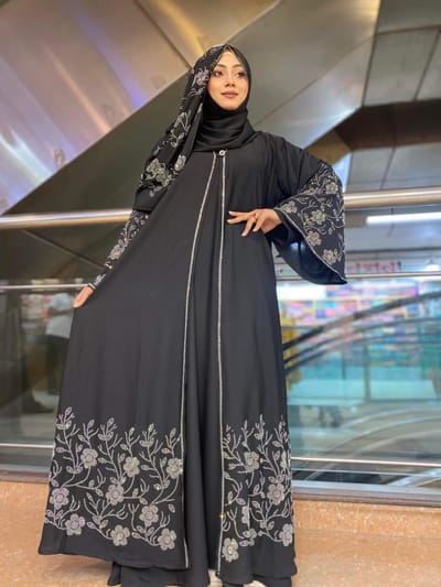 Premium Stone Borka with Hijab - Image 1