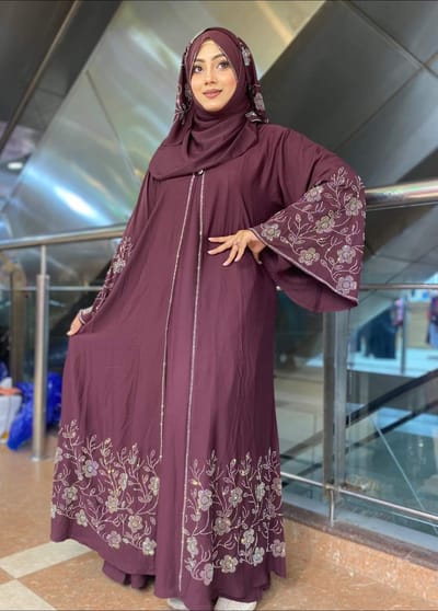 Premium Stone Borka with Hijab - Image 2