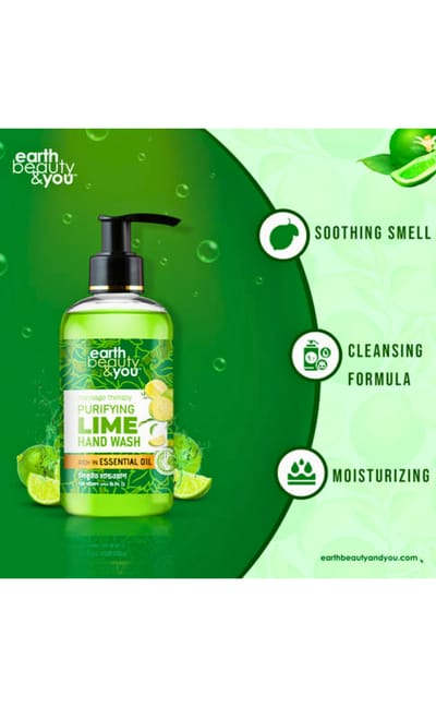 Earth Beauty & You Purifying Lime Hand Wash-370 ml - Image 3
